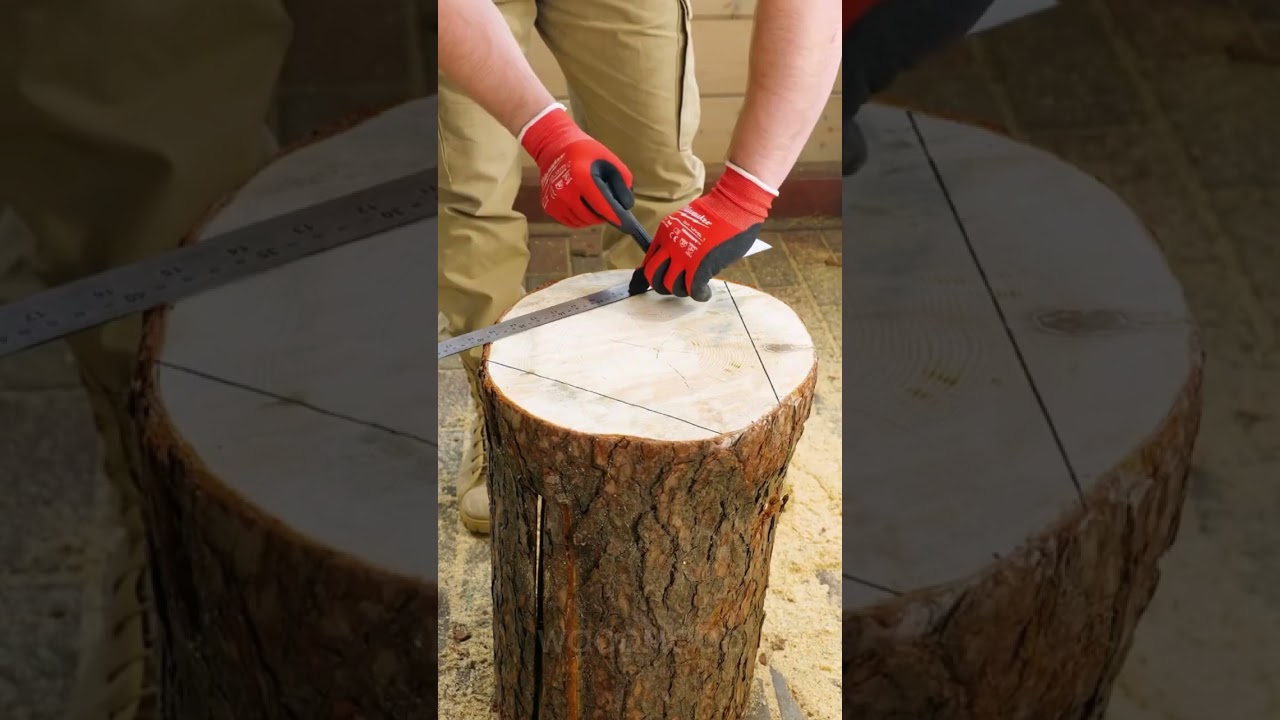 Watch this skilled carpenter transform a log into incredible furniture 🪵