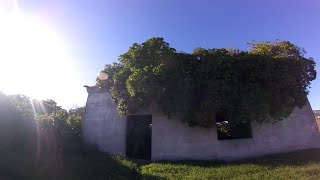 Long abandoned house with gunshot marks