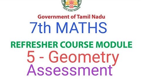 TN Class 7th Maths Refresher Course | Lesson 5 Geometry | Assessment Answer Key
