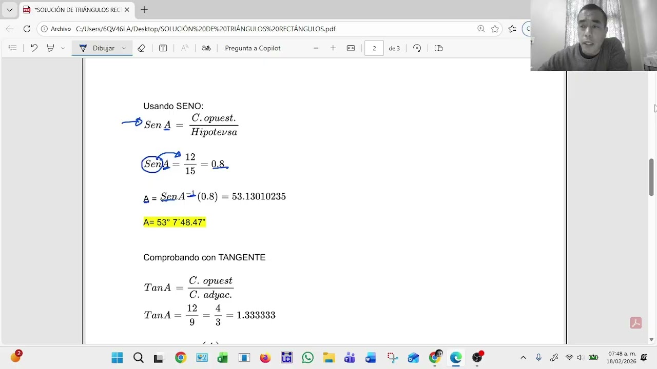 Solucion de triángulos rectangulos