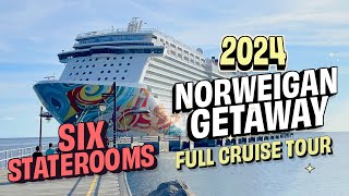 Norwegian Getaway 2024 | Full Walkthrough Ship Tour with SIX staterooms 🛳
