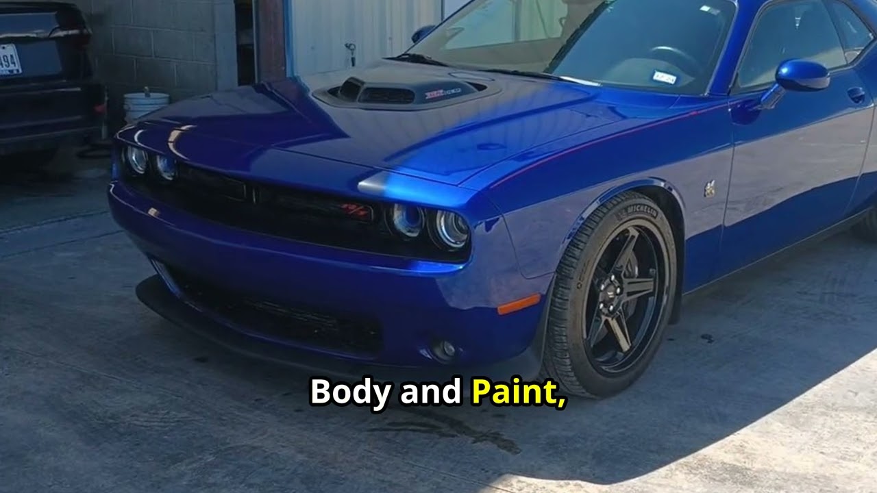 Before and After: 2021 Dodge Challenger Repaired by Miracle Body and Paint | San Antonio, TX