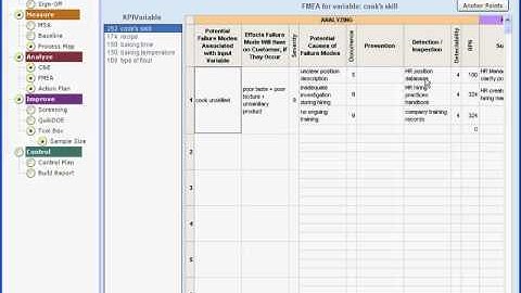 Quiksigma: Failure Modes and Effects Analysis, Part 1