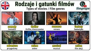 Rodzaje i gatunki filmów po angielsku - Types of movies film genres in English