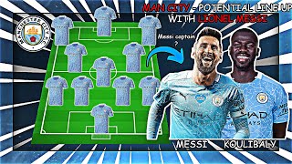 MANCHESTER CITY - Potential Line Up With Lionel Messi and Koulibaly