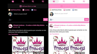 Hello Kitty facebook lite Android screenshot 3
