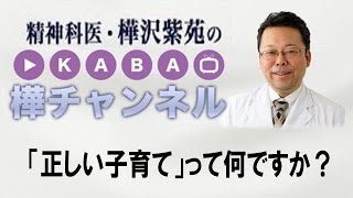 正しい子育てってなんですか？　【精神科医・樺沢紫苑】
