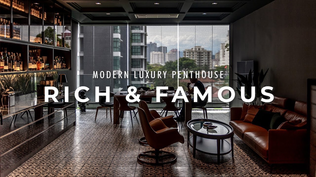 House of the Rich & Famous |Modern Luxury Penthouse |Top Exotic Marble & Italian Furniture|M