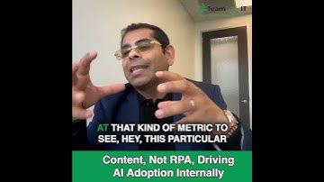 Content, Not RPA, Driving AI Adoption Internally #shorts