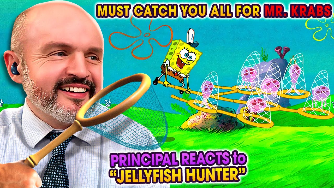 School Principal Reacts - SpongeBob SquarePants S2E19 "Jellyfish Hunter" Reaction Video #spongebob