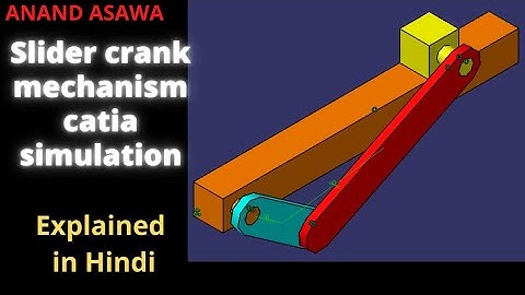 CatiaV5 || Slider Crank Mechanism Simulation in Catia explained in Hindi || Anand Asawa