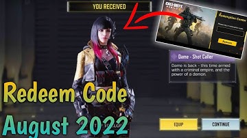 Call Of Duty Mobile Redeem Code august 2022 | Codm Redeem Code 2022 | Today Redeem Code Codm 2022