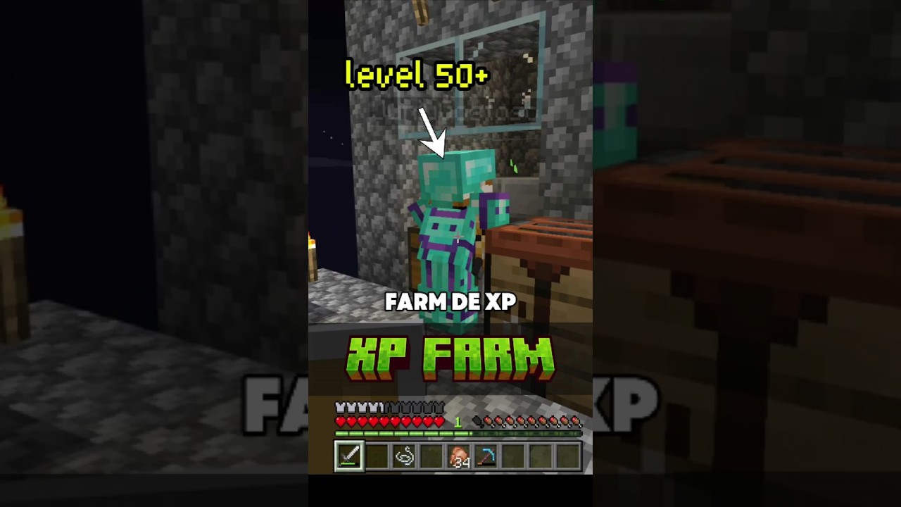 Fiz a melhor farm de xp que existe no minecraft