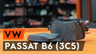 How to replace Set of brake pads on VW PASSAT Variant (3C5) - video tutorial