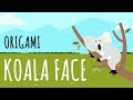 Step by step to create origami koala face  papercraft for children