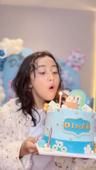 KUE ULTAH DINAR WARNA BIRU, KALO KALIAN SUKA KUE ULTAH WARNA APA? #shorts