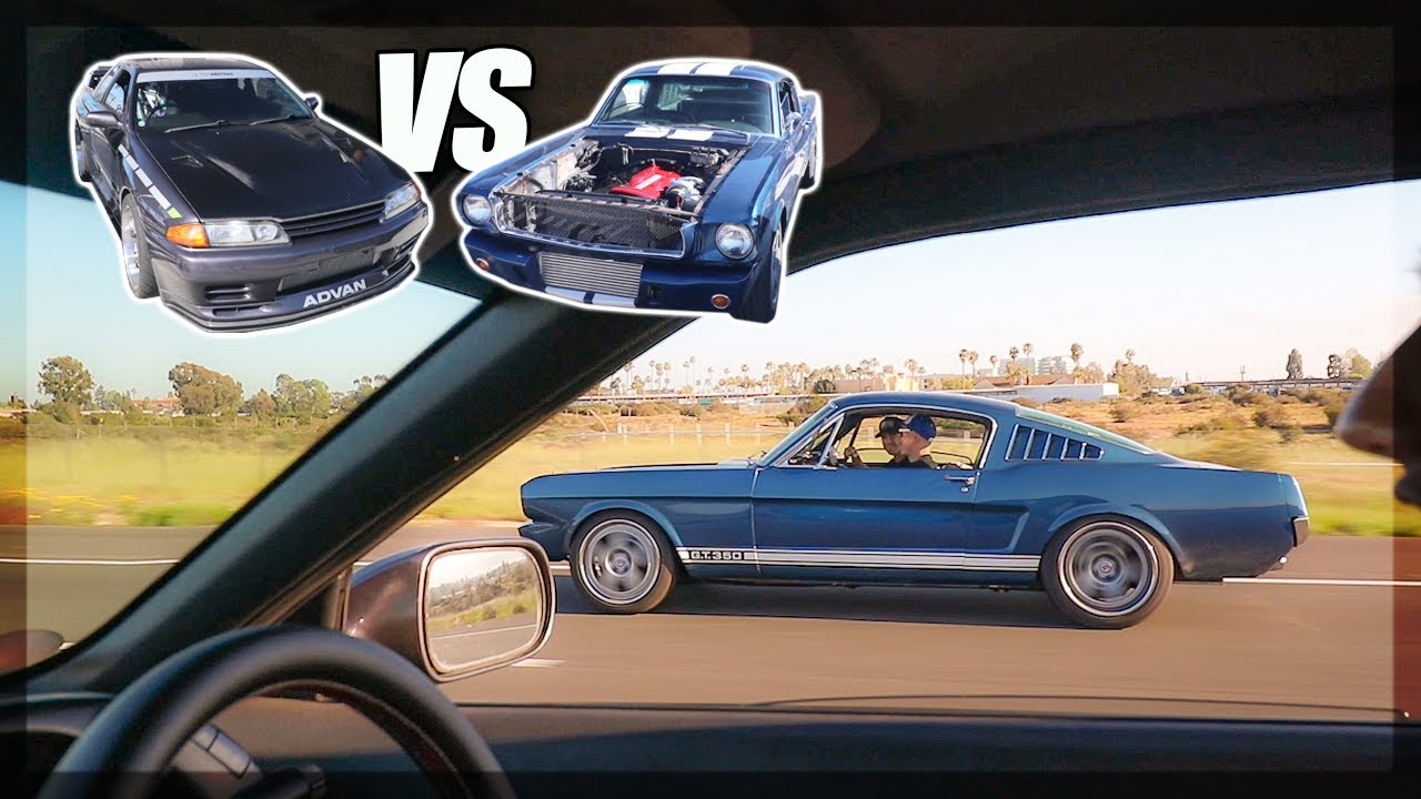 Racing TJ Hunt's RB26 Swapped Mustang in my Skyline GT-R!