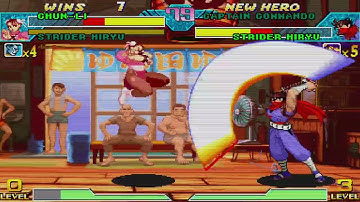 Marvel vs. Capcom - Chun-Li, Strider Hiryu vs. Captain Commando, Strider Hiryu 6