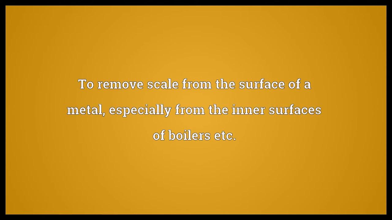 Descale Meaning YouTube