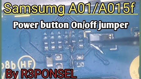 samsung a01/a015f power key jumper solution