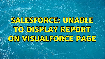 Salesforce: Unable to display Report on Visualforce Page