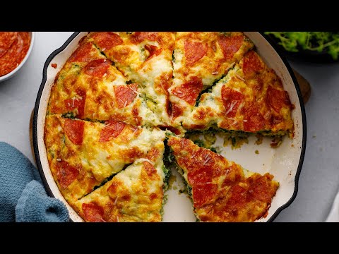 Keto White Pizza Frittata Recipe Spinach  Ricotta