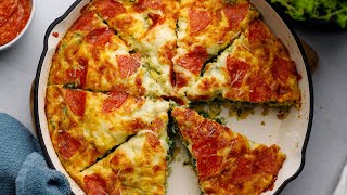 Keto White Pizza Frittata Recipe [Spinach & Ricotta] by RuledMe 3,485 views 9 days ago 2 minutes, 18 seconds