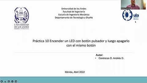 Práctica 10 Encender un LED con botón pulsador y luego apagarlo con el mismo botón