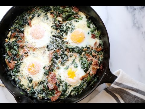 Simple Baked Eggs Recipe: Spinach Baked Eggs