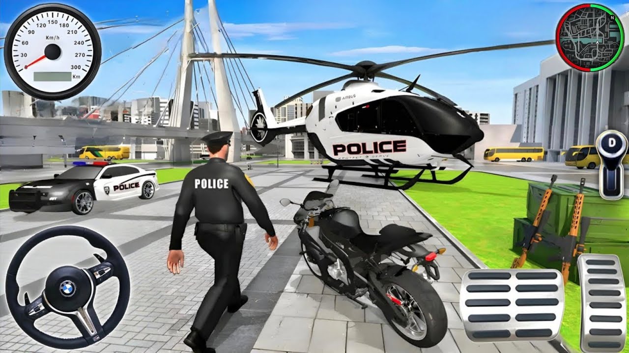 Police Car Chase Simulator 3D Game - Real Cop Cars Driving Simulator 2025 - Android GamePlay