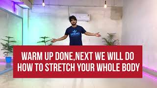 10 min workout HOW TO WARM THEN FULL BODY STRETCHING | AT HOME ( fit for life)