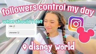 letting my followers CONTROL my day at disney!