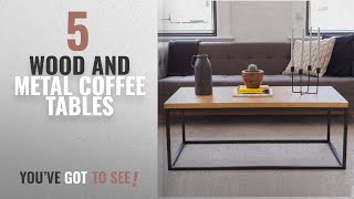 Top 10 Wood And Metal Coffee Tables [2018]: Solid Wood Coffee Table - Modern Industrial Space Saving https://clipadvise.com/