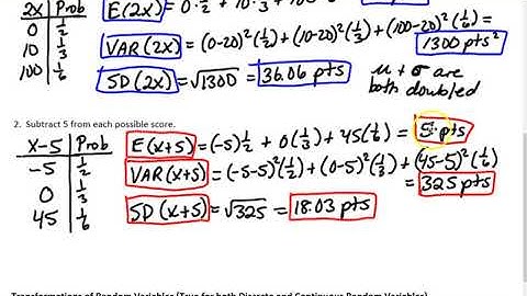 6.2 #1A Transforming Random Variables--Dice Game