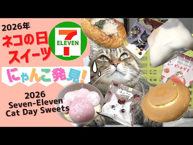 猫セブン 2026年】にゃんこ発見！セブンイレブンネコの日スイーツ【2026】Kitty