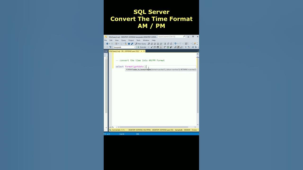 How To Make Time Format Am Pm