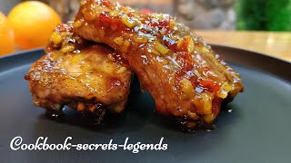 Delicious Pork Ribs in Orange-Ginger-Honey Glaze | Perfect Pan-Fried Recipe