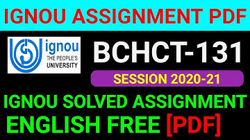 BCHCT-131 Solved Assignment 2021, BCHCT-131 Solved Assignment 2021 in English, BCHCT 131 Assignment