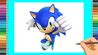How to draw SONIC COLORS 2021 | Sonic The Hedgehog game run jumping screenshot 1