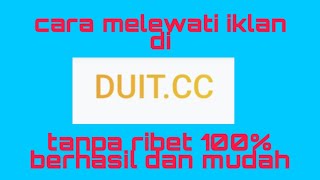 cara melewati link duit.cc