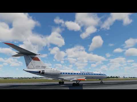 Взлёт Жуляны UKKK | X-Plane 12 | Ту-134