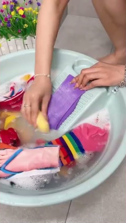 Laundry tub with washboard #convenient and practical #hangs up without taking up space
