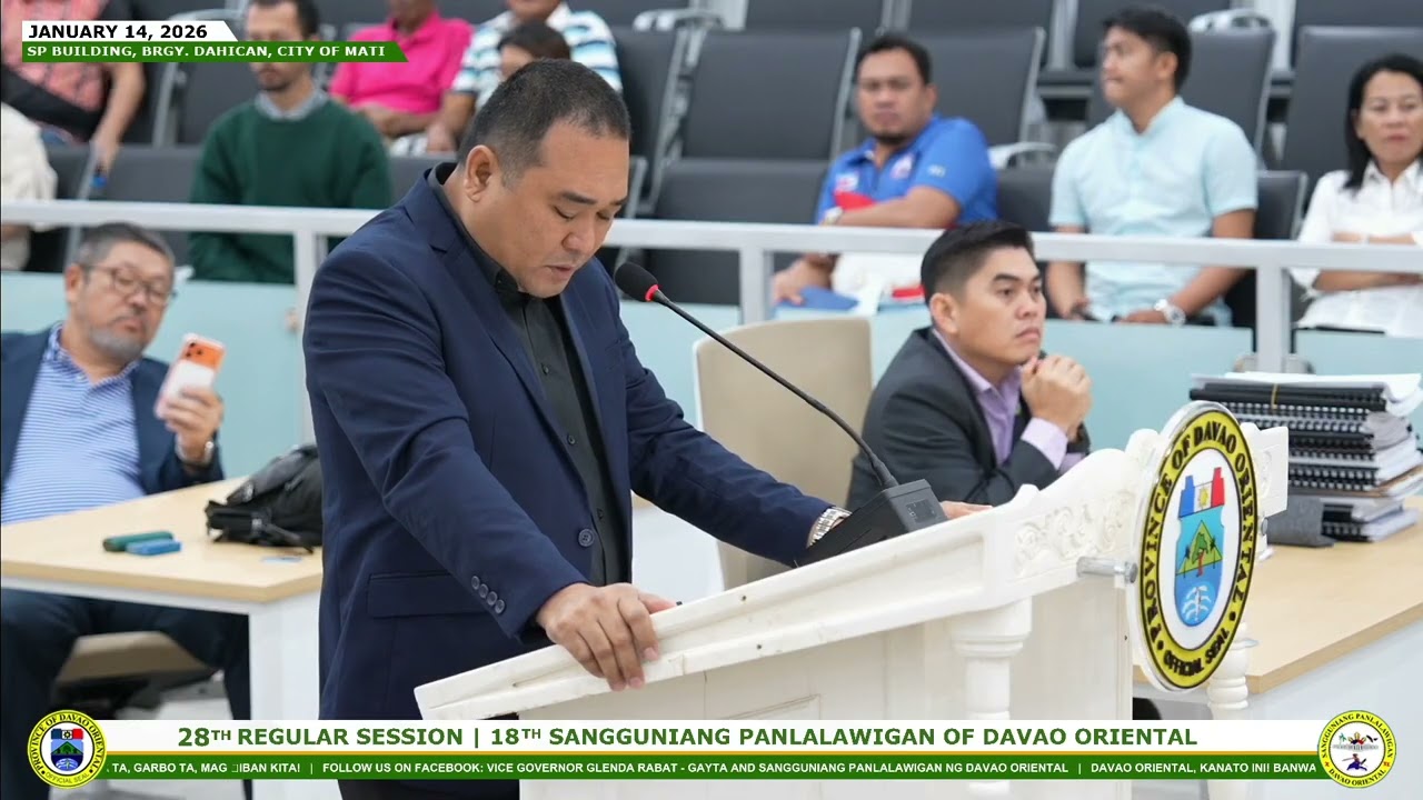 The 28th Regular Session of The 18th Sangguniang Panlalawigan of Davao Oriental