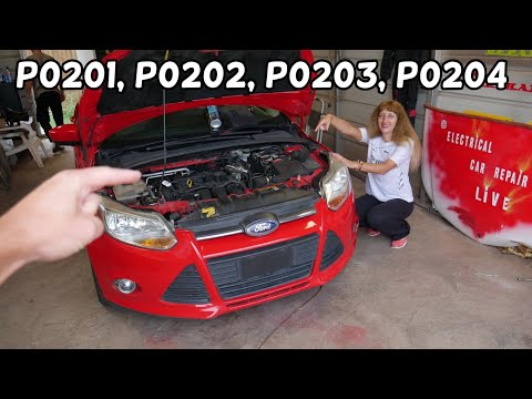 FORD FOCUS CODE P0201 P0202 P0203 P0204 FUEL INJECTOR FIX