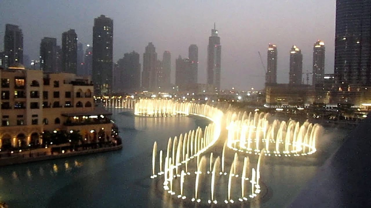 Dubai Dancing fountain Evening Show YouTube
