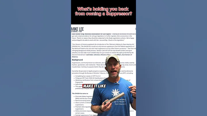 Should you have to pay a $200 dollar fee to own a suppress? #2A #suppressor #lonestarhandgun