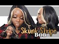♡ It’s giving Rouge ! NEW Skunk Stripe Wig Side Part Install | WestKiss Hair