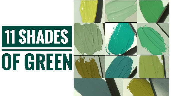 10 Shades of Green ~ How to Make Sea Foam Green Paint, Jade Color