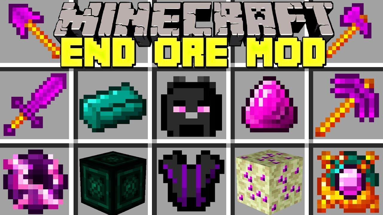 Minecraft ENDER MOD!  NEW DIMENSION, WEAPONS, ARMOR, & MORE