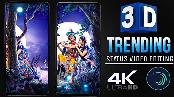 3D Trending Behind Object Status video Editing || Alight motion 4K Full Screen Moving Editing ||